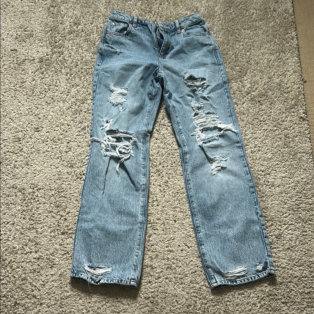 Light blue denim jeans